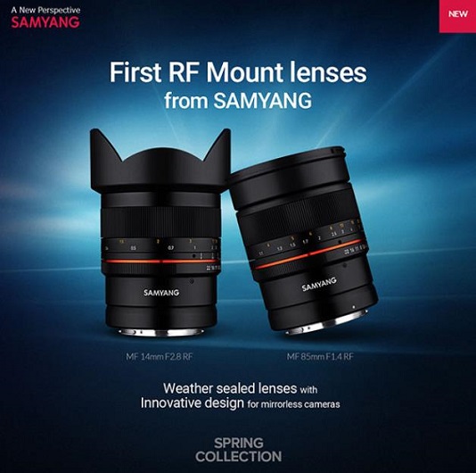 Samyang MF 14mm f/2.8 RF and 85mm f/1.4 RF Lenses Announced | Canon